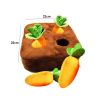 12 Plush Carrots Enrichment Dog Puzzle Toys Hide and Seek Carrot Farm Dog Toys Carrot Patch Dog Snuffle Toy for Puppy Large Dogs - 4 Carrots 22x22cm