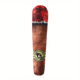 Plush Cigar Squeaky Dog Toys, Funny Cute Dog Gifts - cigar toy