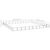 Dog Kennel Black 1076.4 ftÂ² Steel - Black