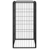 Dog Playpen 4 Panels Black 19.7"x39.4" Powder-coated Steel - Black