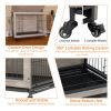 23 Inch Gray Heavy-Duty Dog Crate Furniture - as picture