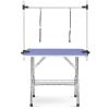 Professional Dog Pet Grooming Table Large Adjustable Heavy Duty Portable w/Arm & Noose & Mesh Tray - Blue