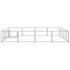 Dog Kennel Silver 172.2 ftÂ² Steel - Silver